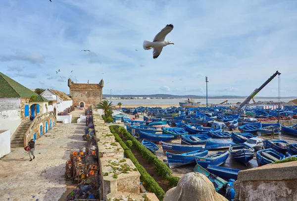 2017年2月13日 モロッコ エサウイラの漁港にある防衛塔 Sqala Port — ストック写真