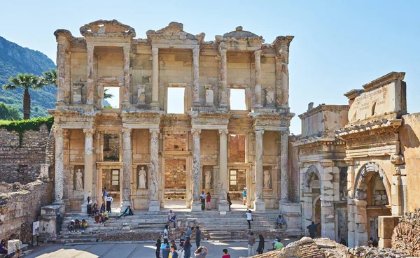 Selcuk Turkey April 2018 Βιβλιοθήκη Του Σέλσου Στην Αρχαία Έφεσο — Φωτογραφία Αρχείου