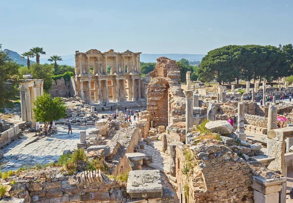 Selcuk Τουρκία Απριλίου 2018 Αρχαία Ελληνικά Ερείπια Της Εφέσου Στην — Φωτογραφία Αρχείου