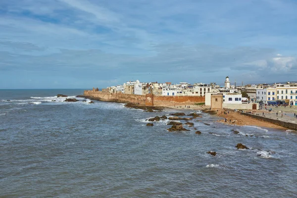 Laut Atlantik Stormy Pantai Essaouira Maroko — Stok Foto