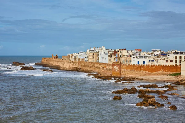 Mare Atlantico Grezzo Nel Porto Essaouira Marocco — Foto Stock