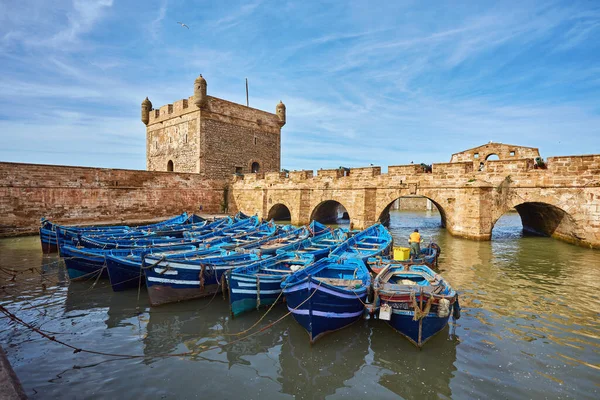 Sqala Port Een Verdedigingstoren Vissershaven Van Essaouira Marokko — Stockfoto