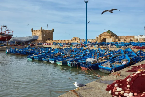 Pelabuhan Sqala Sebuah Menara Pertahanan Pelabuhan Nelayan Essaouira Maroko — Stok Foto