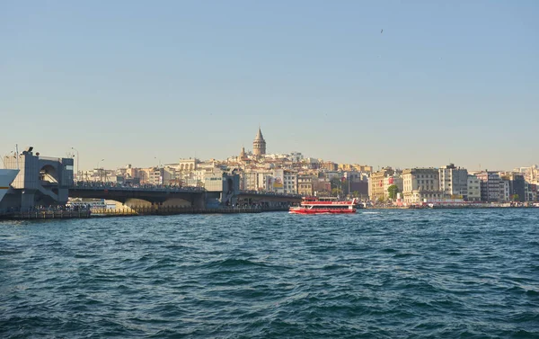 Istanbul Turquie Avril 2018 Pêcheurs Foule Sur Pont Galata Istanbul — Photo