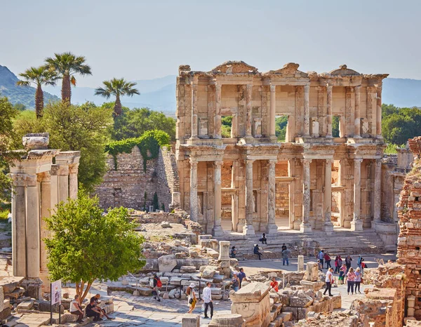 Ephesus Turkey April 2018 Ruïnes Van Bibliotheek Van Cicero Efeze — Stockfoto