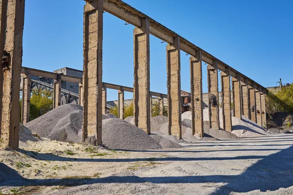 Warehouse Bulk Materials Plant Production Reinforced Concrete Structures — Stock Photo, Image