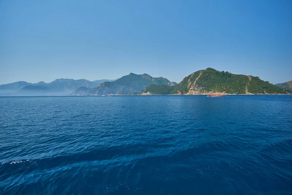 Islas Montaña Rocosas Bahía Marmaris Paisaje Marino Con Cielo Azul — Foto de Stock