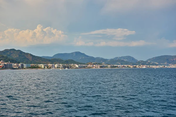 Marmaris Marina Türkiye Mavi Günde — Stok fotoğraf