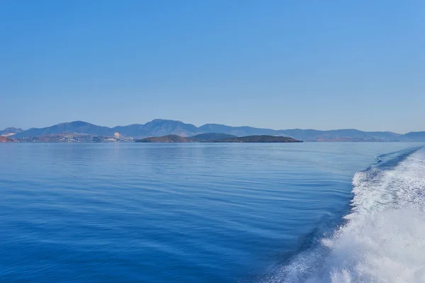 Costa Turca Perto Bodrum Partir Ferry Kos Turquia — Fotografia de Stock