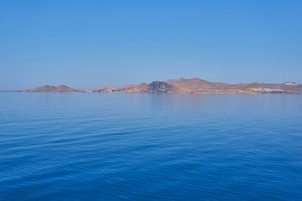 Costa Turca Perto Bodrum Partir Ferry Kos Turquia — Fotografia de Stock