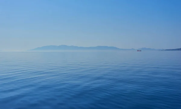 Den Turkiska Kusten Nära Bodrum Från Kos Färjan Turkiet — Stockfoto