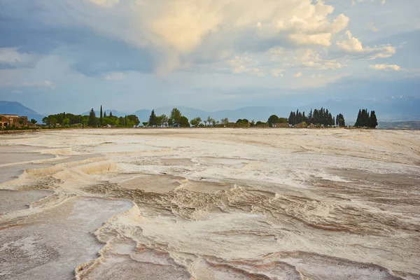 Pamukkale Turecku Toto Místo Nejnavštěvovanější Atrakcí Turecku Světového Dědictví Unesco — Stock fotografie