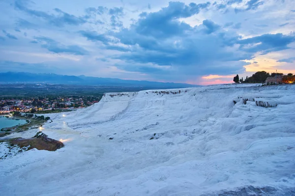 Paisagem Pamukkale Peru Pôr Sol Peru Pamukkale — Fotografia de Stock