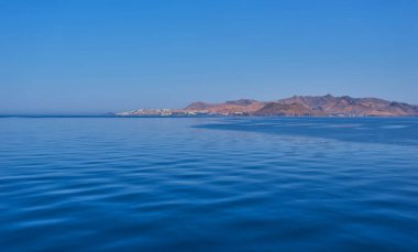 Türkiye 'nin Kos feribotundan Bodrum yakınlarındaki Türk kıyı şeridi