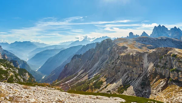 Weltberühmte Gipfel Des Nationalparks Drei Zinnen Von Lavaredo Unesco Weltnaturerbe — Stockfoto