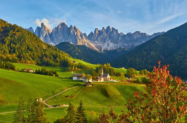 Santa Maddalena Cordillera Los Dolomitas Tirol Del Sur Italia —  Fotos de Stock