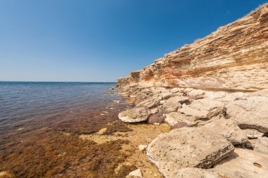 Güzel deniz Lagoon açık mavi su resort Tarhankut içinde