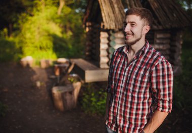 yakışıklı bir adam portresi