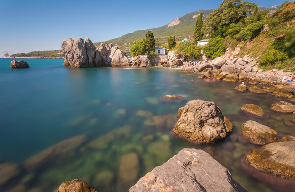 Заливы и пляжи Чехова Стоковое Фото
