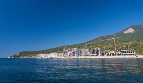 Deniz kenarı yeni binaların inşası — Stok fotoğraf