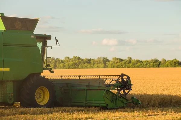 Harvesting combine in the field — Stock Photo, Image