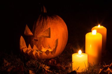 Halloween pumpkins mumlar ile