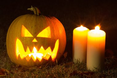 Halloween pumpkins mumlar ile