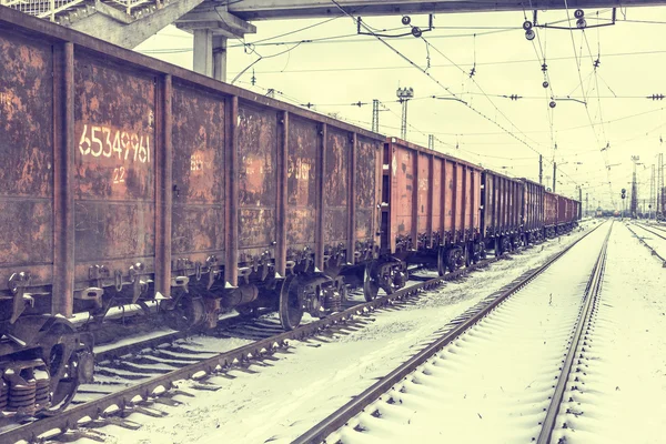 Transporte de carga grande por ferrocarril —  Fotos de Stock
