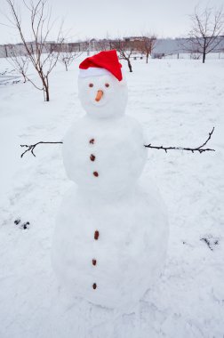 Gerçek kardan adam açık havada