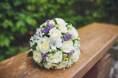 Düğün buketi tezgah