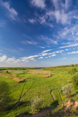 Gökyüzünün arkaplanındaki alan