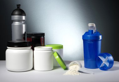 Spor beslenme Supplement kapları ile shaker
