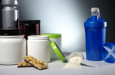 Spor beslenme Supplement kapları ile shaker