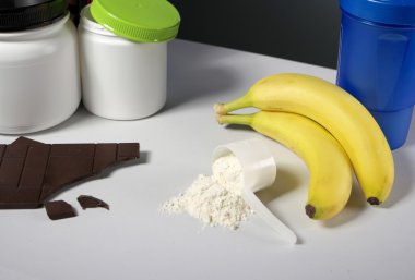 Spor beslenme Supplement kapları ile shaker