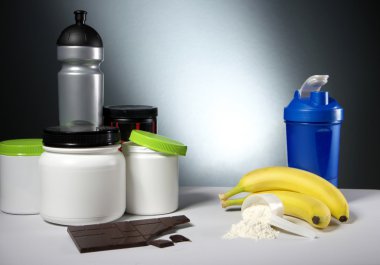 Spor beslenme Supplement kapları ile shaker