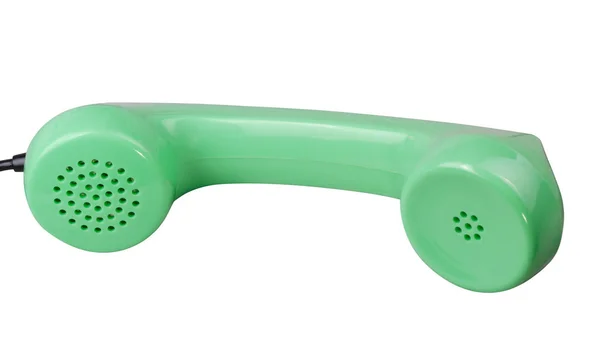 Oude groen Rotary telefoonhoorn — Stockfoto