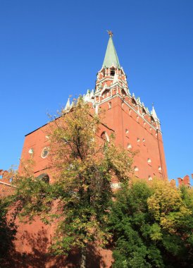 Gökyüzü arka planında Kremlin kulesi