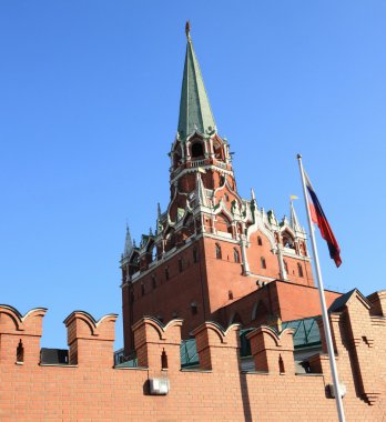 Gökyüzü arka planında Kremlin kulesi