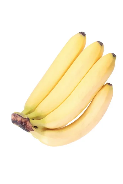 许多黄香蕉被隔离 — 图库照片