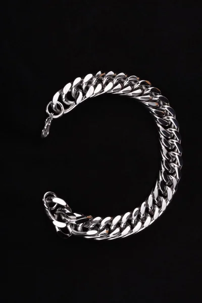 Pulsera de plata inoxidable de los hombres —  Fotos de Stock