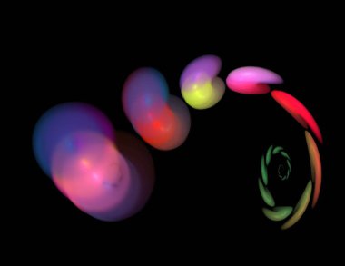 Siyah Renk Üzerine Bir Dijital Fraktal Resmi