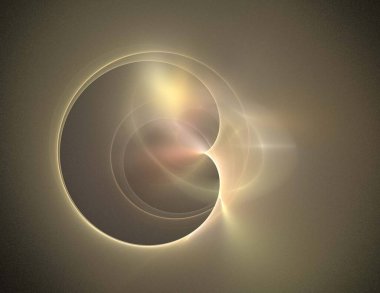 Siyah Renk Üzerine Bir Dijital Fraktal Resmi