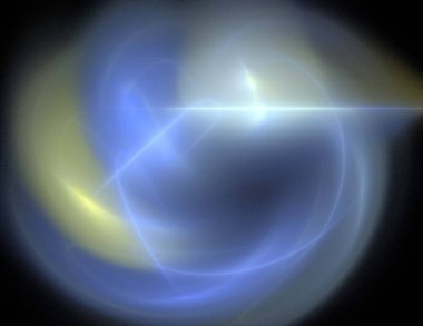 Siyah Renk Üzerine Bir Dijital Fraktal Resmi