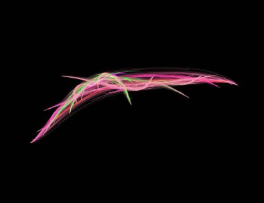 Siyah Renk Üzerine Bir Dijital Fraktal Resmi