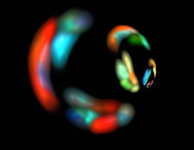 Siyah Renk Üzerine Bir Dijital Fraktal Resmi