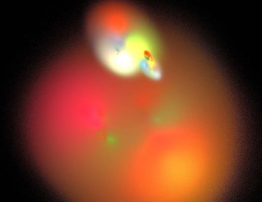 Siyah Renk Üzerine Bir Dijital Fraktal Resmi