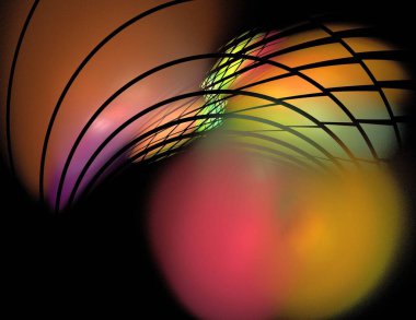 Siyah Renk Üzerine Bir Dijital Fraktal Resmi