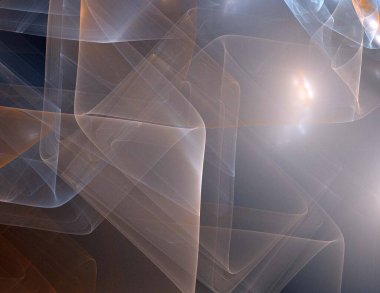 Siyah Renk Üzerine Bir Dijital Fraktal Resmi