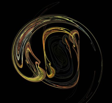 Dijital fraktal resimlerinden birinin resmi