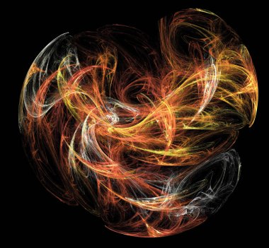 Dijital fraktal resimlerinden birinin resmi